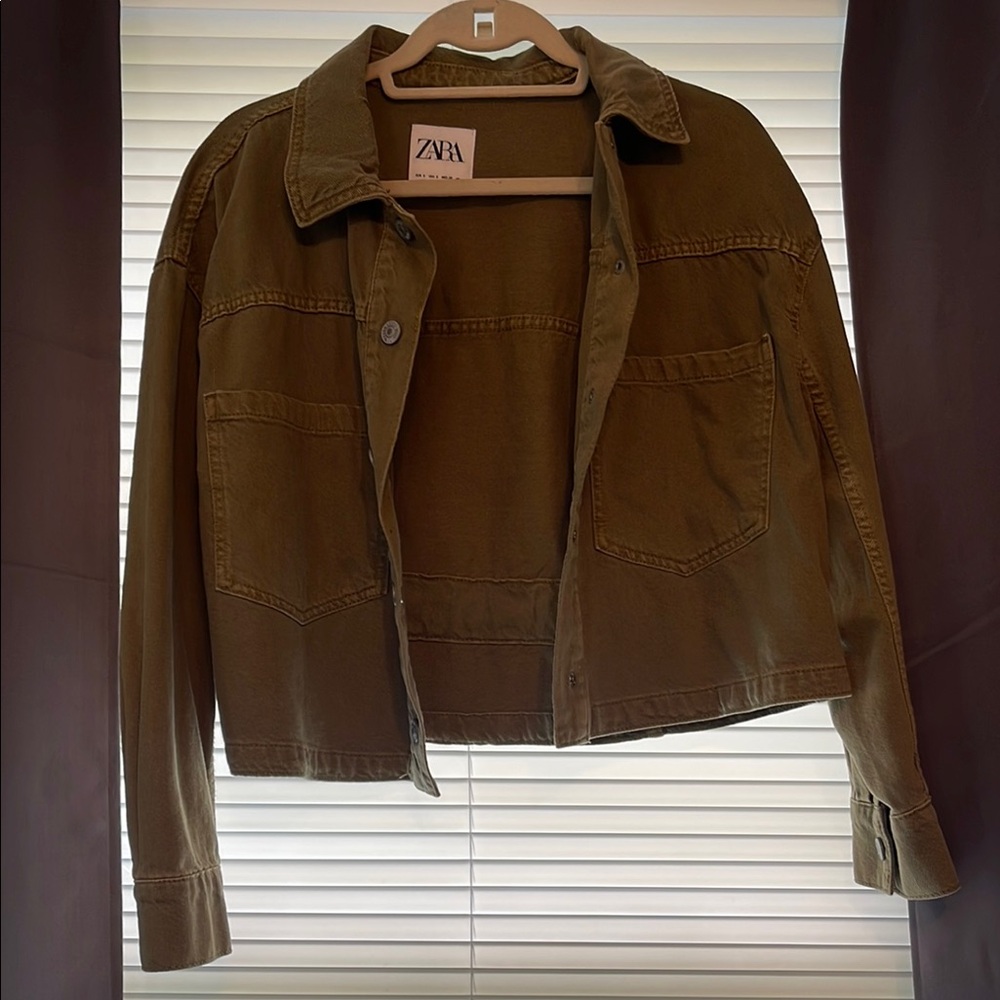 Zara Green Utility Jacket